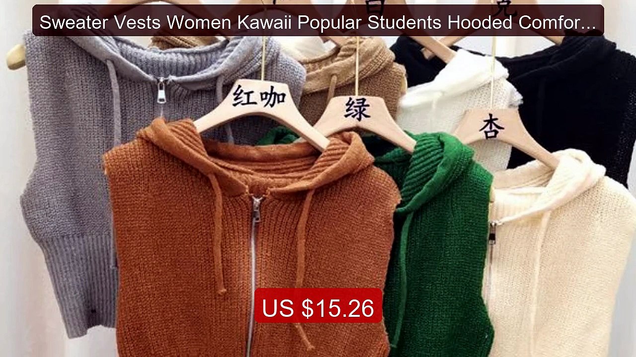Sweater Vests Women Kawaii Popular Students Hooded Comfortable... -- Best Buy 2026 | Great Quality!
