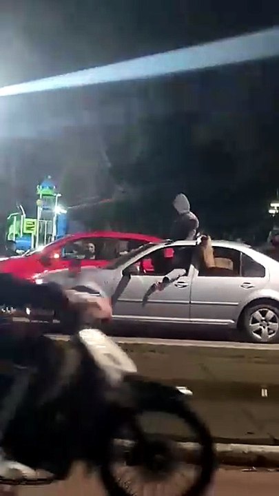 Llama en el auto en Mendoza