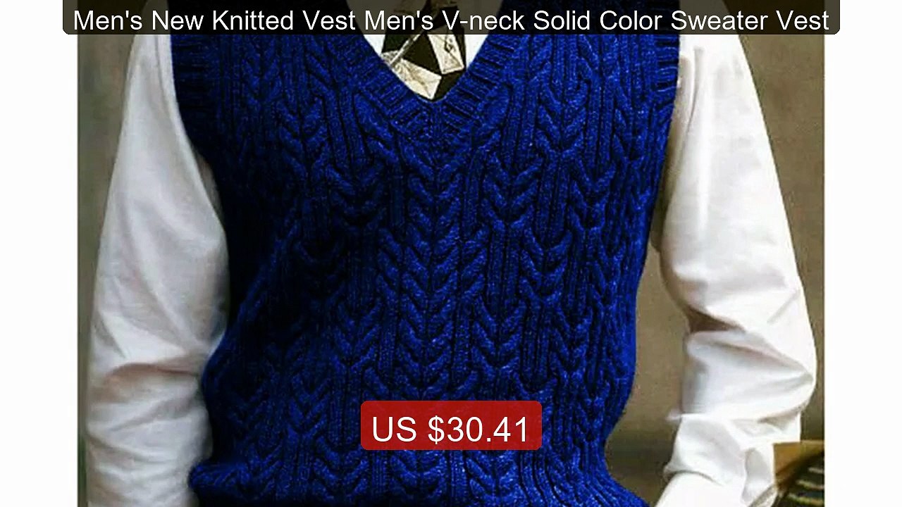 Men's New Knitted Vest Men's V-neck Solid Color Sweater Vest -- Best Buy 2026 | Great Quality!
