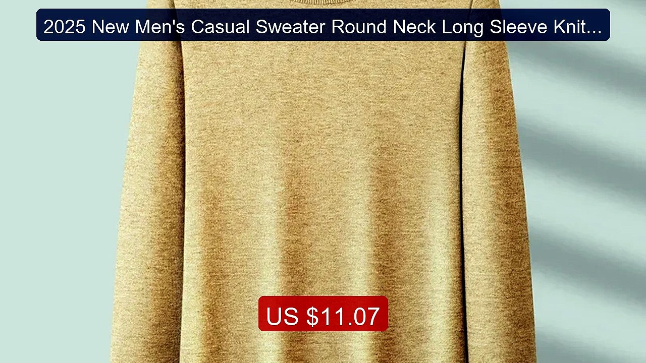 2025 New Men's Casual Sweater Round Neck Long Sleeve Knitted S... -- Best Buy 2026 | Great Quality!