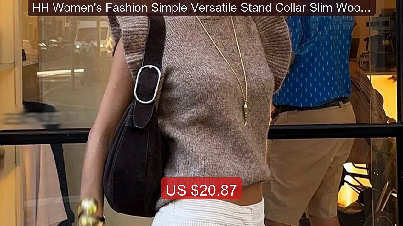HH Women's Fashion Simple Versatile Stand Collar Slim Wool ... -- Top Pick 2026 | Unbeatable Price!