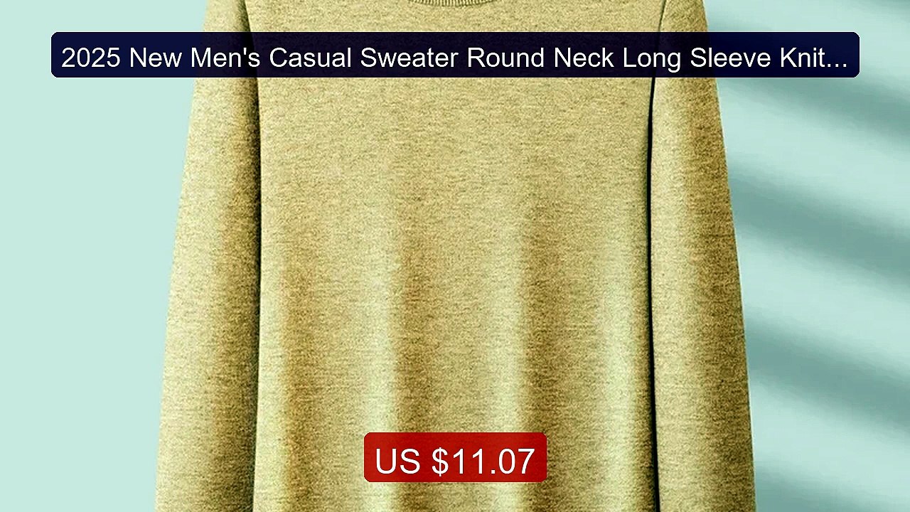 2025 New Men's Casual Sweater Round Neck Long Sleeve Knitted S... -- Hot Deal 2026 | Limited Offer!