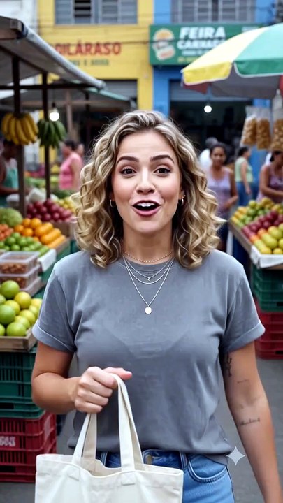 Fui comprar só uma fruta na feira... e olha no...