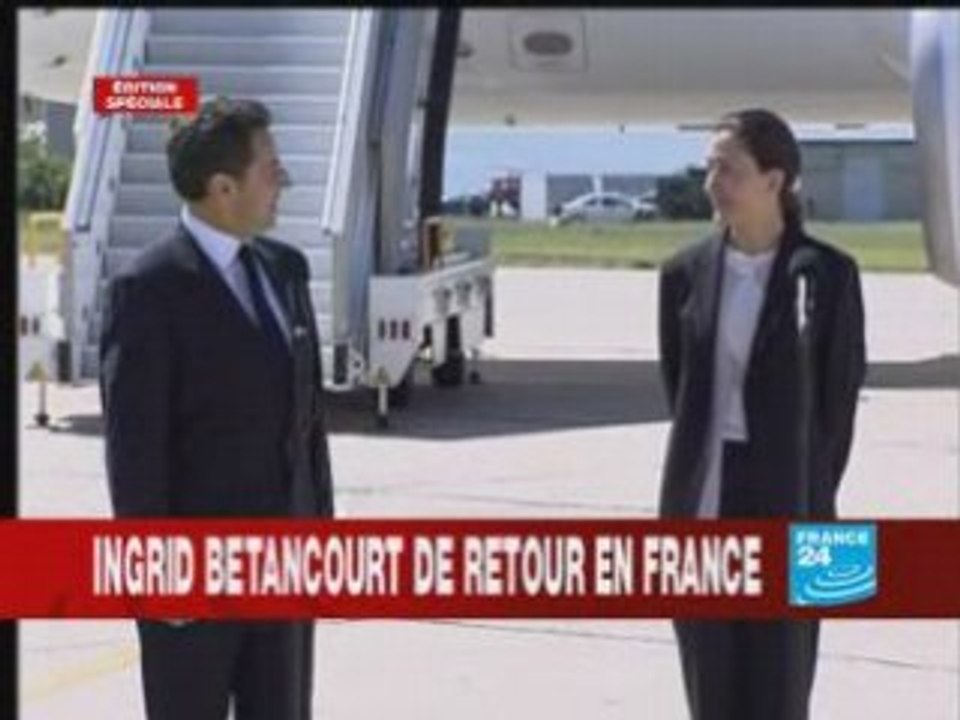 arriver Ingrid Bétancourt a Paris france 24