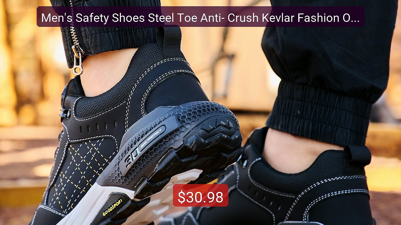 Men's Safety Shoes Steel Toe Anti- Crush Kevlar Fashion Outdoor Wo... -- Best Deal 2026 | Shop Now!