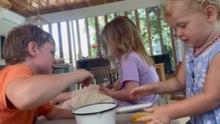 Siblings Play Along Until A Pan Steals The Scene