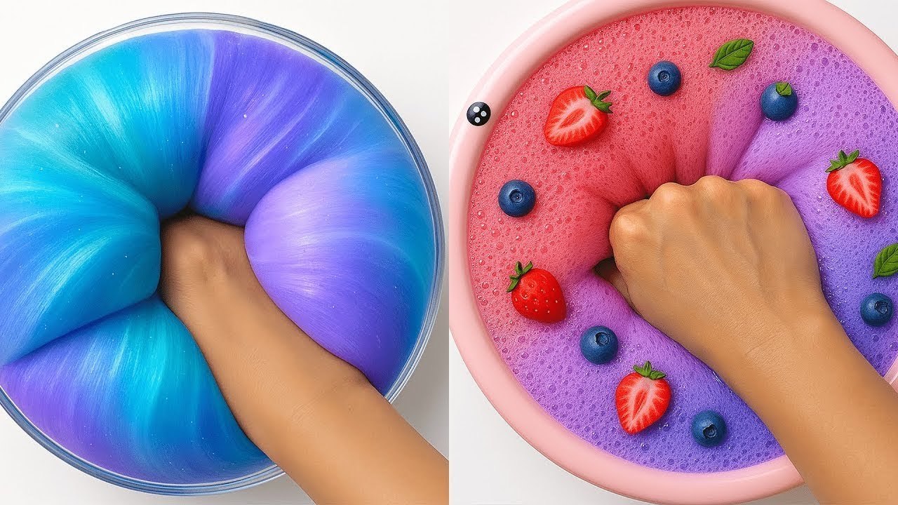 12 Hour of Relaxing Slime ASMR – Flowing Movements and Silence