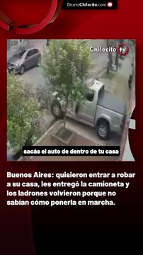 Buenos Aires: quisieron entrar a robar a su casa, les entregó la camioneta y los ladrones volvieron porque no sabían cómo ponerla en marcha.