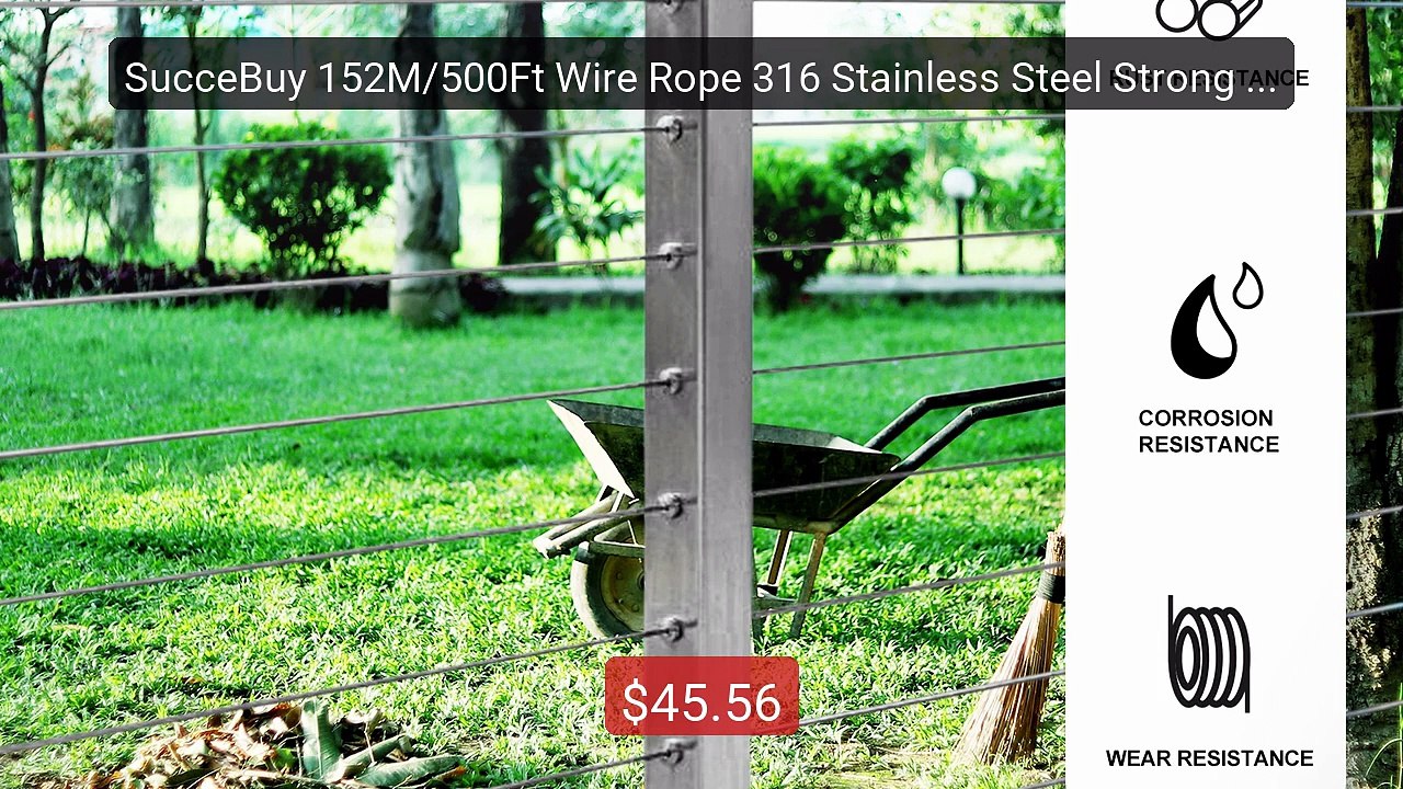 SucceBuy 152M/500Ft Wire Rope 316 Stainless Steel Strong Tension So... -- Top Rated 2026 | Buy Now!