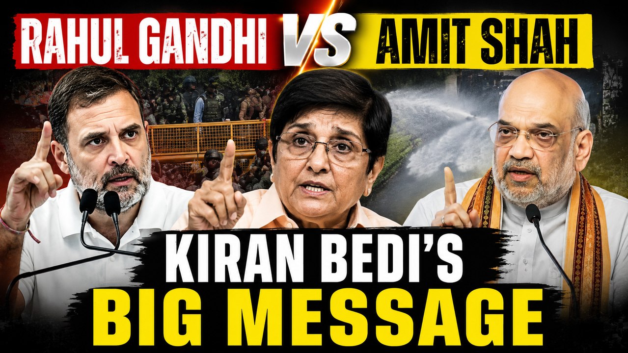 Kiran Bedi Hits Back at Rahul Gandhi Over Amit Shah Remark | Explains Police Action | CJP Protest