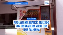 Singapura multa adolescente francês por partida viral com palhinha