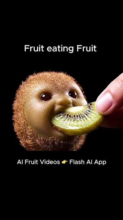 Fruit eating Fruit AI Satisfying Asmr