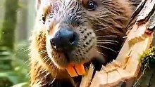 Beaver's teeth Powerful💪 #animals #beaver  #dailymotion #dailyvideo #trending #viral #shortvideo #dailyshort #documentry #top10documentry