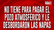 Vivir en la caca: le rebalsó el pozo ciego y no tiene para pagar el atmosférico