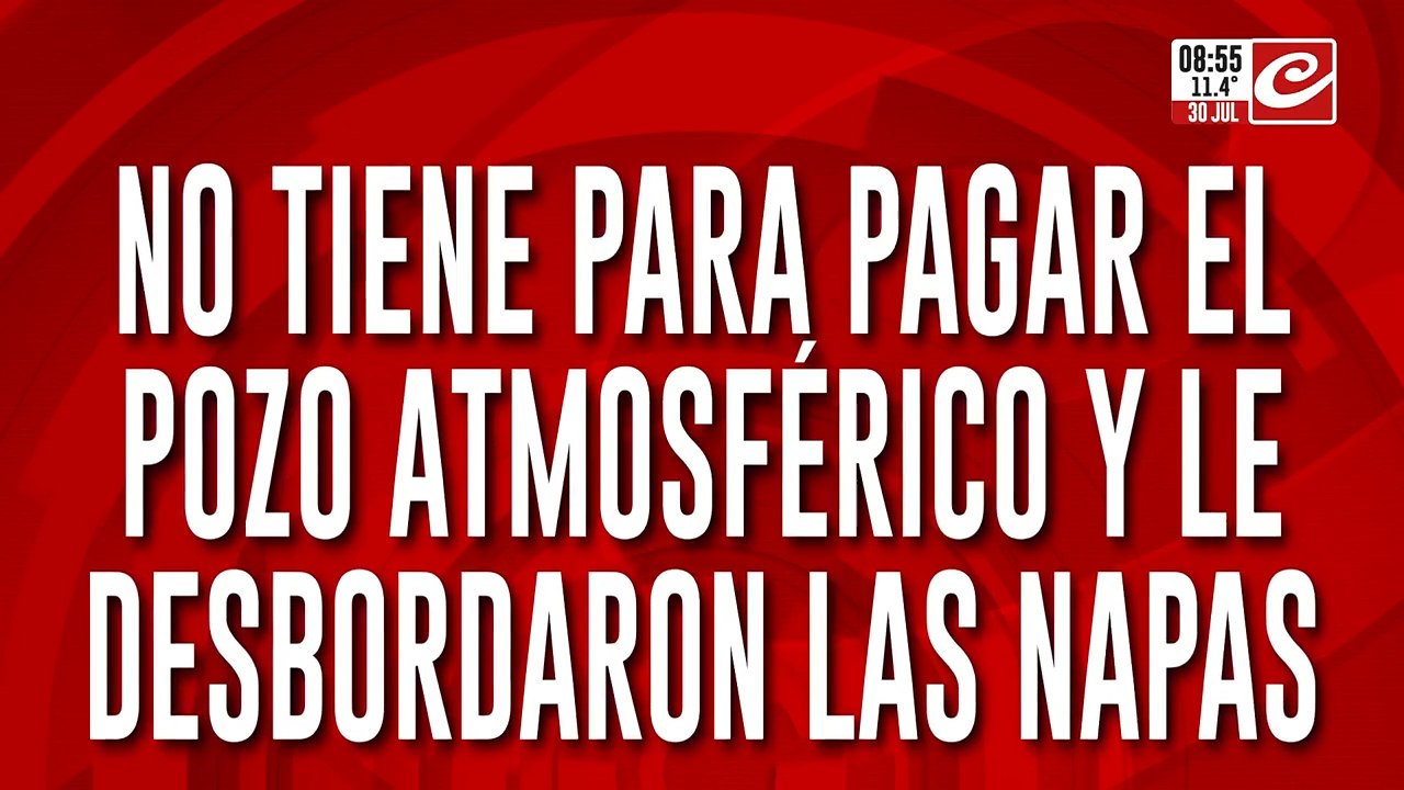 Vivir en la caca: le rebalsó el pozo ciego y no tiene para pagar el atmosférico