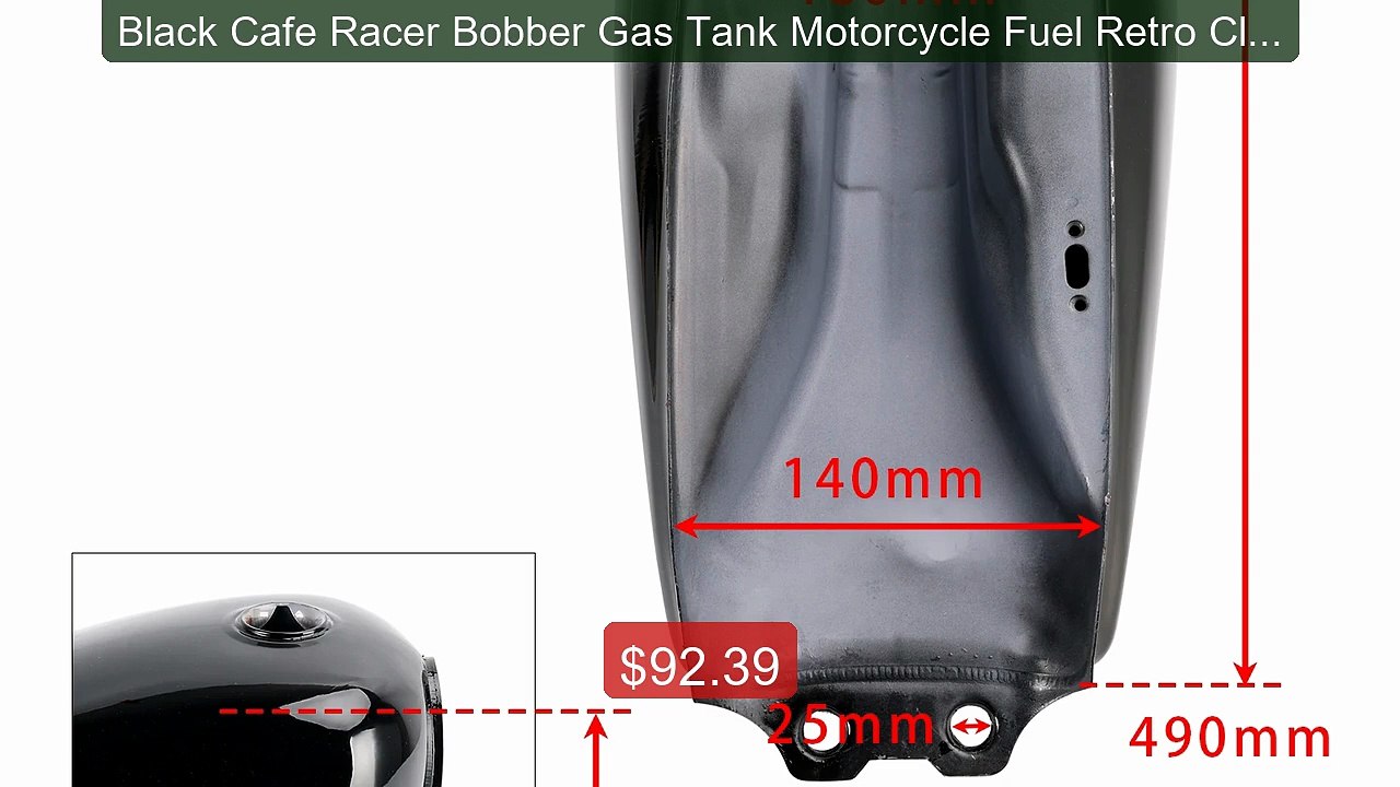 Black Cafe Racer Bobber Gas Tank Motorcycle Fuel Retro Classic for... -- Best Deal 2026 | Shop Now!