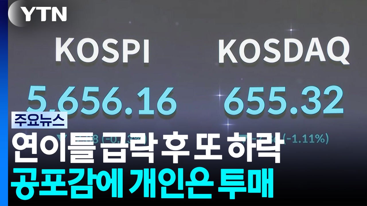 연이틀 급락 후 또 하락...공포감에 개인은 투매 / YTN