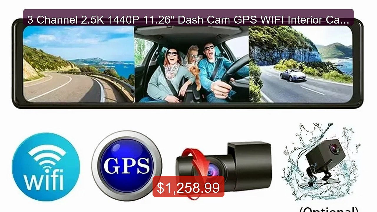 3 Channel 2.5K 1440P 11.26" Dash Cam GPS WIFI Interior Car Dvr Mirr... -- Top Rated 2026 | Buy Now!