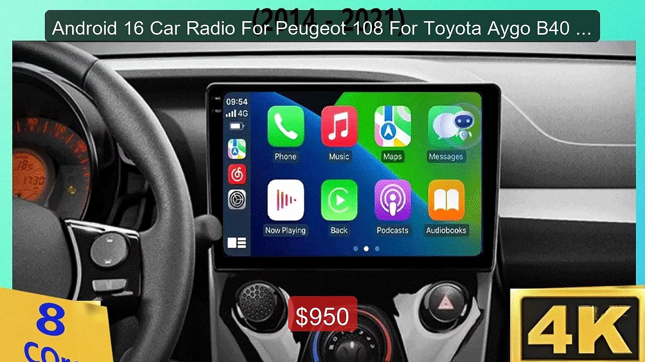 Android 16 Car Radio For Peugeot 108 For Toyota Aygo B40 2014-... -- Best Buy 2026 | Great Quality!