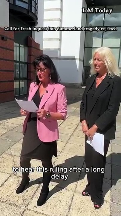 Jackie Hallam, of the Justice for Summerland campaign group, vows to fight on after calls for a fresh inquest into the 1973 Summerland fire tragedy was rejected by the high court
