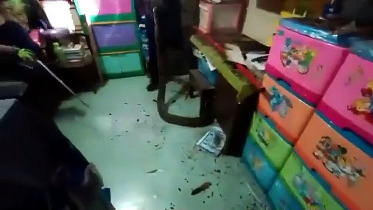 Regardez ce qu'il sort du plafond...