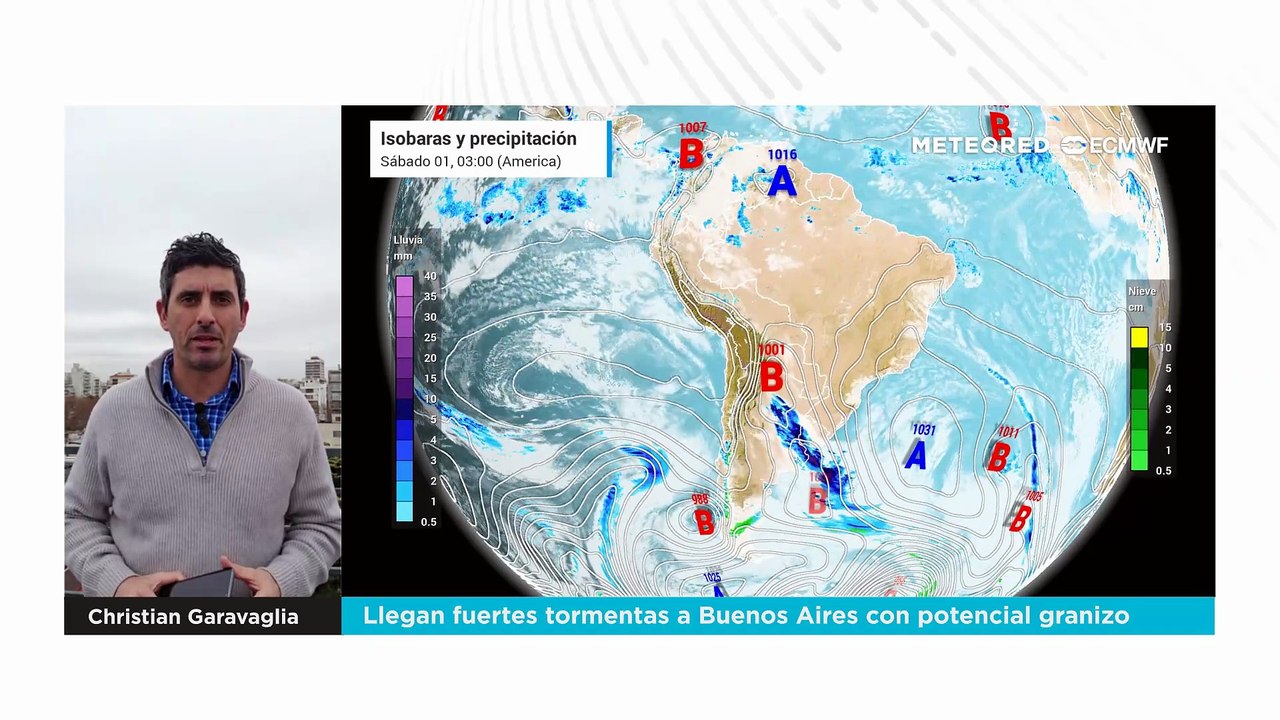 Llegan fuertes tormentas a Buenos Aires con pot...