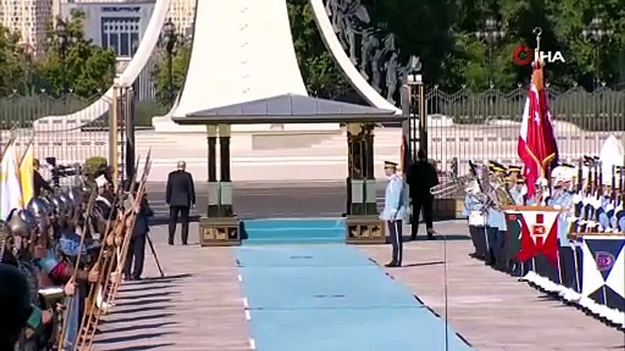 Cumhurbaşkanı Erdoğan, Lübnan Cumhurbaşkanı Avn’i törenle karşıladı