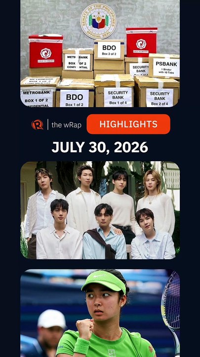 Today’s headlines: Sara Duterte impeachment, BTS, Alex Eala | The wRap | July 30, 2026