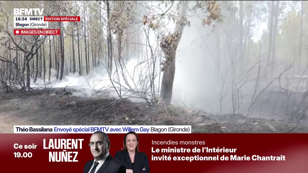 Incencie en Gironde: des agriculteurs épandent de l'eau et du retardant pour éviter les reprises de feu