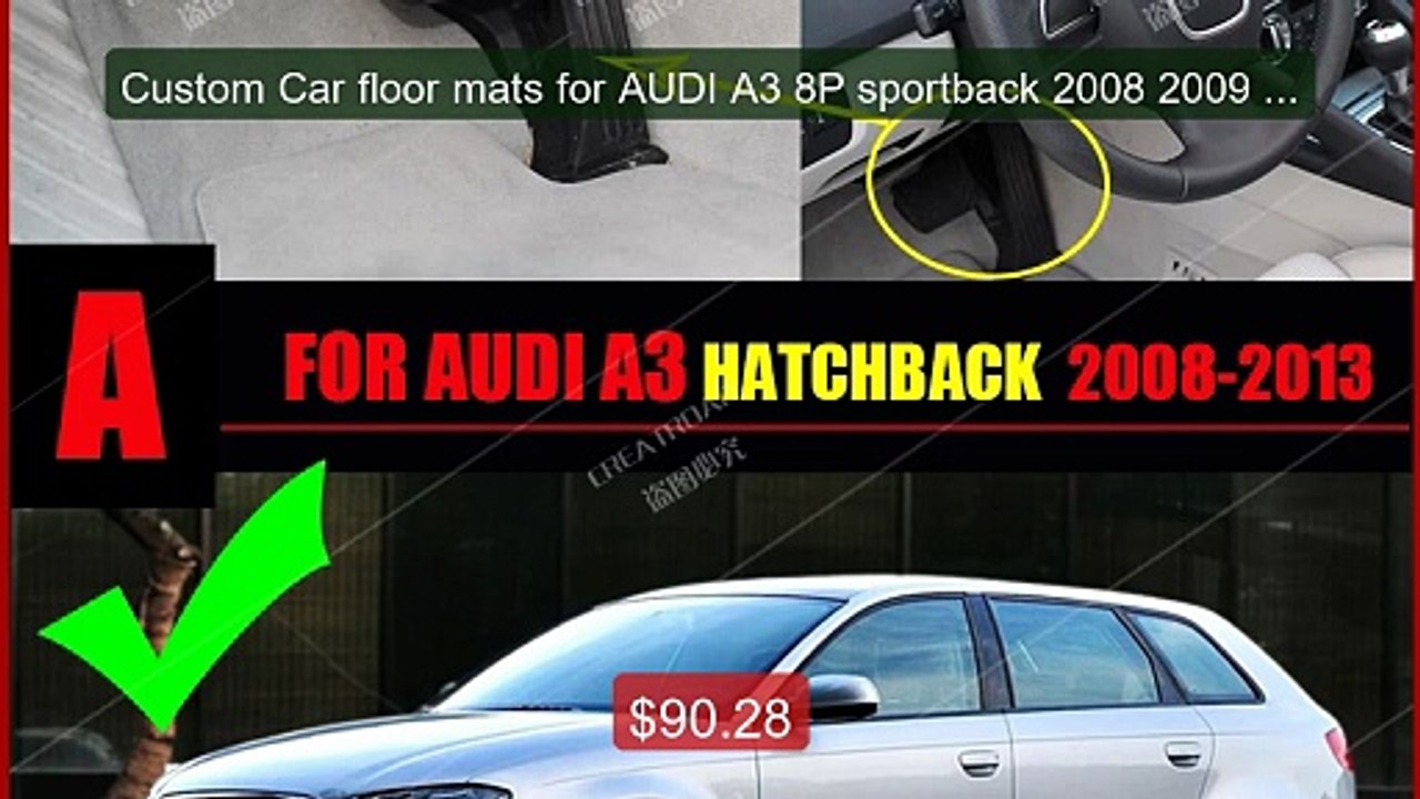 Custom Car floor mats for AUDI A3 8P sportback...