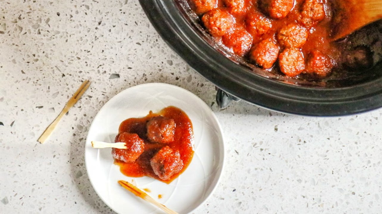 How to Make Slow Cooker Apple Butter Meatballs