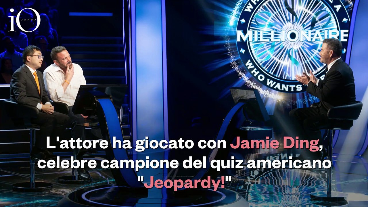 La serata pazzesca di Ben Affleck: vince un milione di dollari a "Chi vuol essere milionario?"