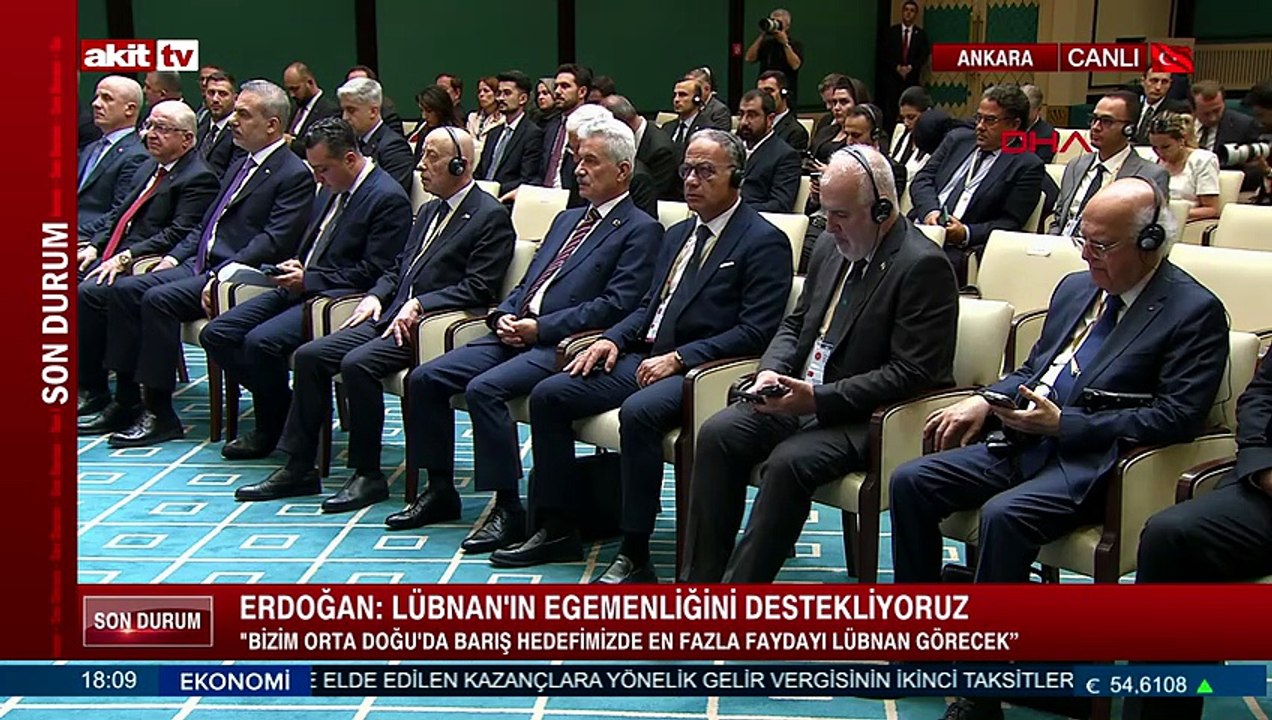 Lübnan Cumhurbaşkanı Ankara'da! Başkan Erdoğan'dan net İsrail mesajı!