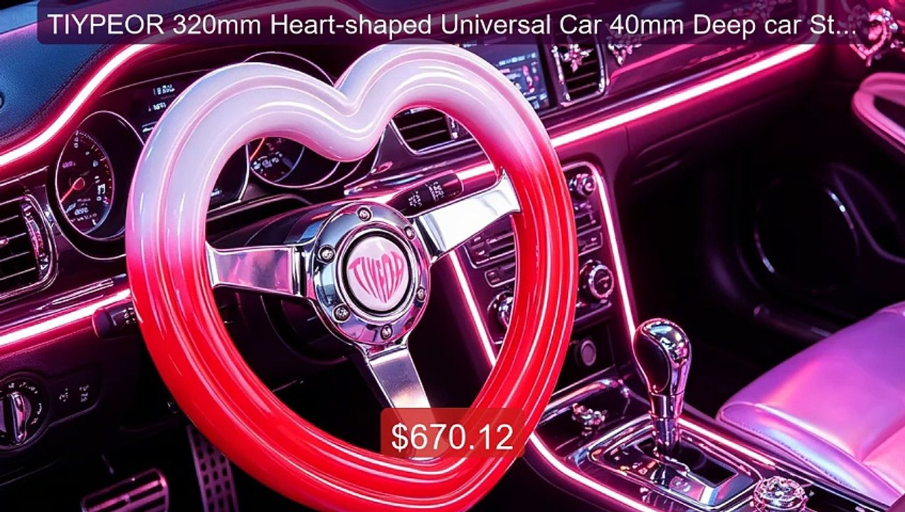 TIYPEOR 320mm Heart-shaped Universal Car 40mm Deep car Stee... -- Top Pick 2026 | Unbeatable Price!