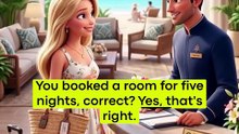 CHECKING INTO A BEACH HOTEL 🏖️ Easy English Conversation #shorts