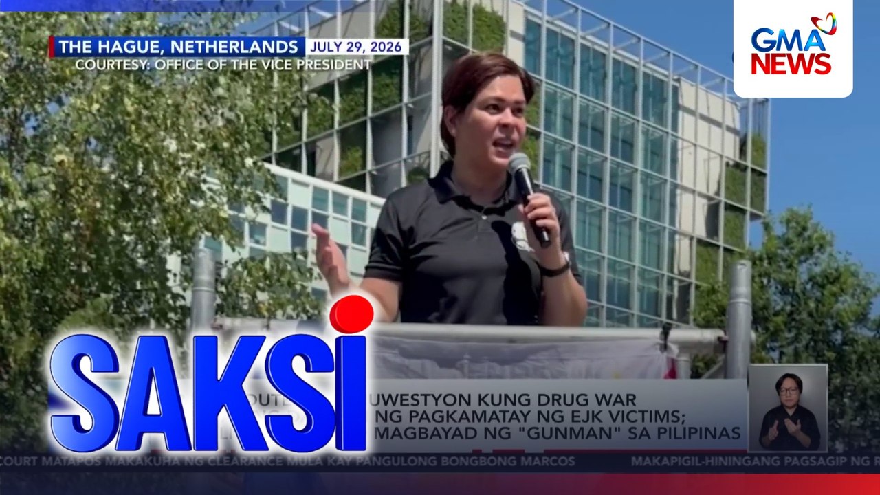 VP Sara Duterte, kinuwestyon kung drug war nga ba ang dahilan ng pagkamatay ng EJK victims; madali lang umano magbayad ng "gunman" sa Pilipinas | Saksi