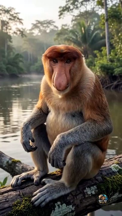 🐒👃🌴 This monkey's nose is so large that scientists believe it helps attract mates and amplify its calls.