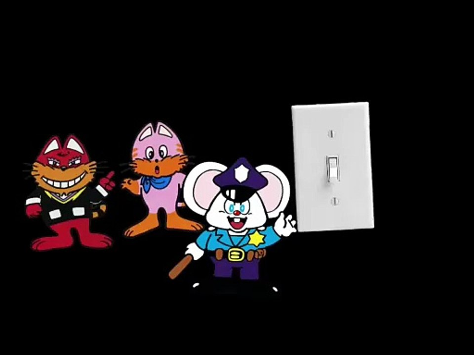 Mappy Cartoon TV Series - A Light of Cat in Afraid Scared with Mappy Mouse Scene (1996) (HD Version)