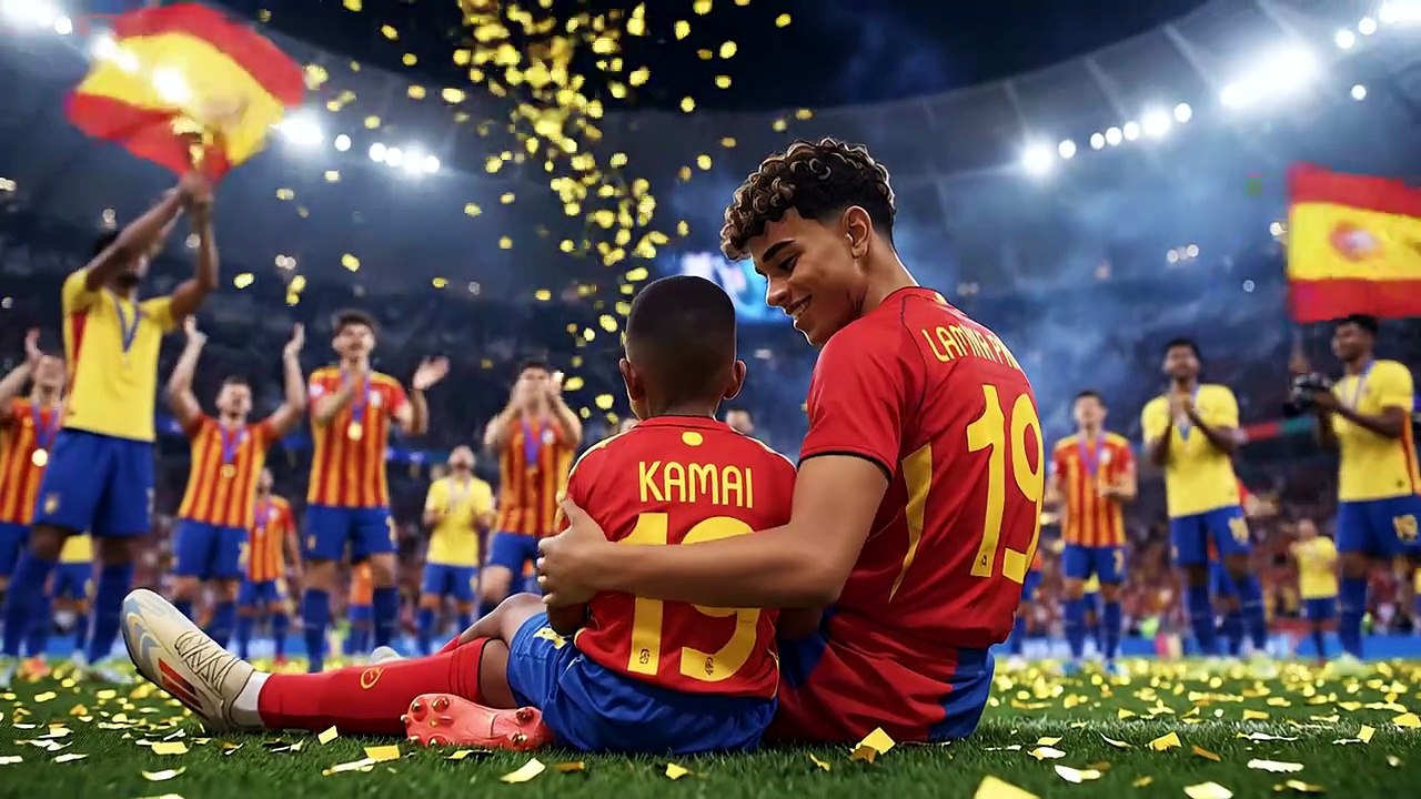 The Victory Celebration Every Football Fan Loved ❤️🏆 | Lamine Yamal & His Little Brother | AI Fan Story