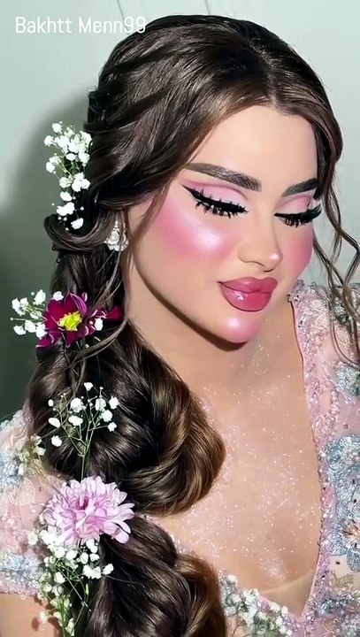 Trending Flower Hair Design for Brides & Weddings | Quick Hair Look 🎀