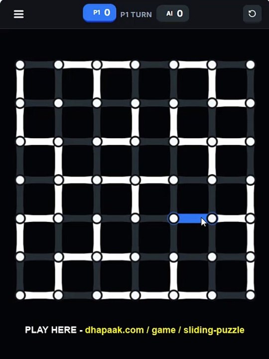 Dots and Boxes Game Play on Dhapaak.com #browsergames #onlinegame