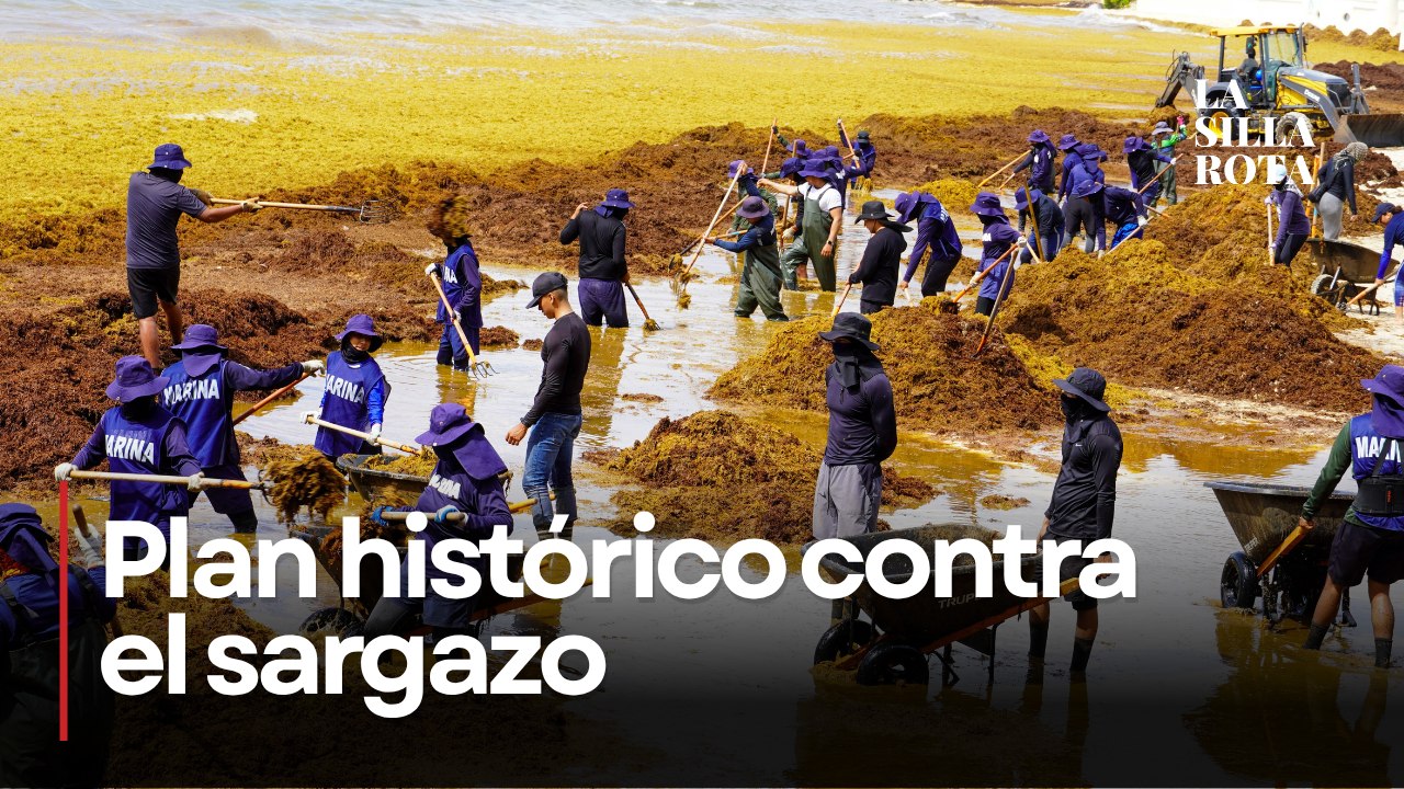 Gobierno de México invierte más de 2 mil mdp para combatir el sargazo en Quintana Roo