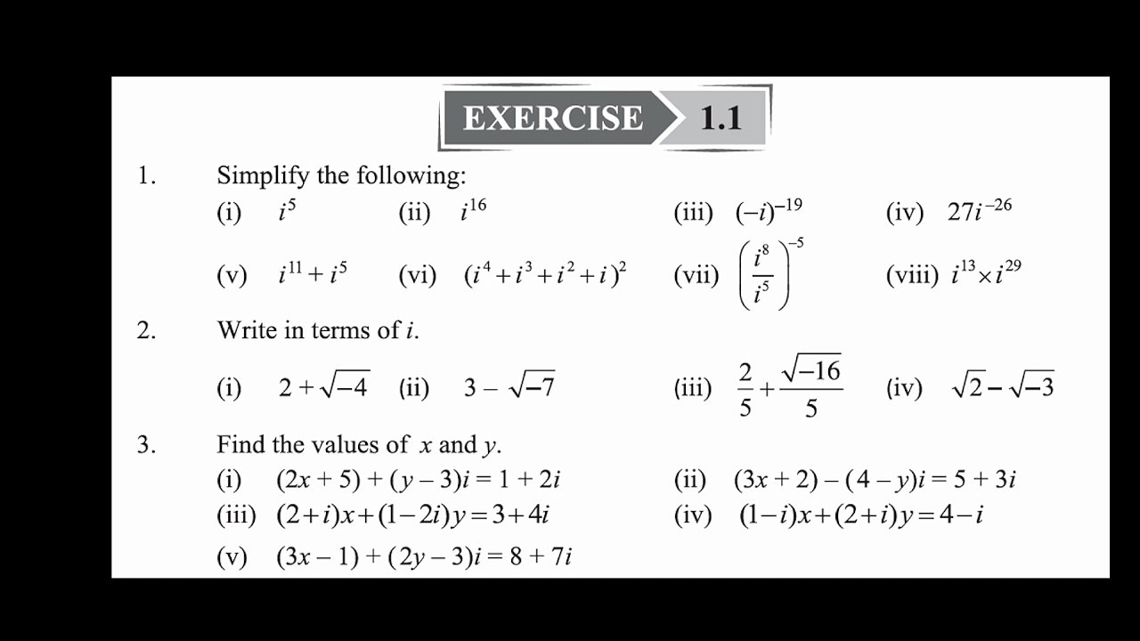 Class 10 Math Ex 1.1 Complete Solution | PECTAA New Book 2026 (Complex Numbers)