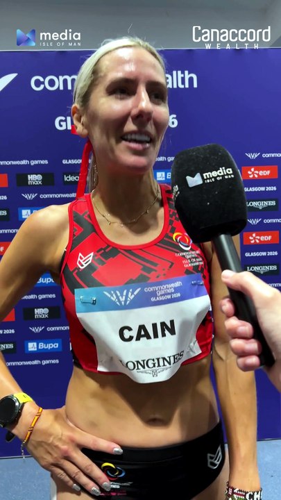 Crista Cain after women's 5,000 metres final at 2026 Commonwealth Games