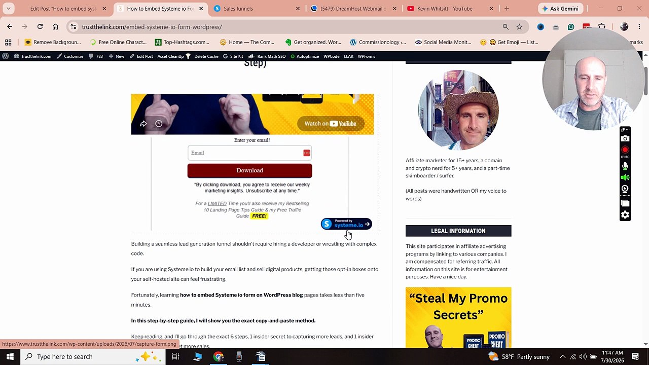 How to Embed Systeme.io Forms in WordPress (No Plugins Needed!)