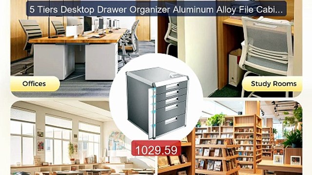 5 Tiers Desktop Drawer Organizer Aluminum Alloy File Cabinets ... Best Buy 2026 | Great Quality!