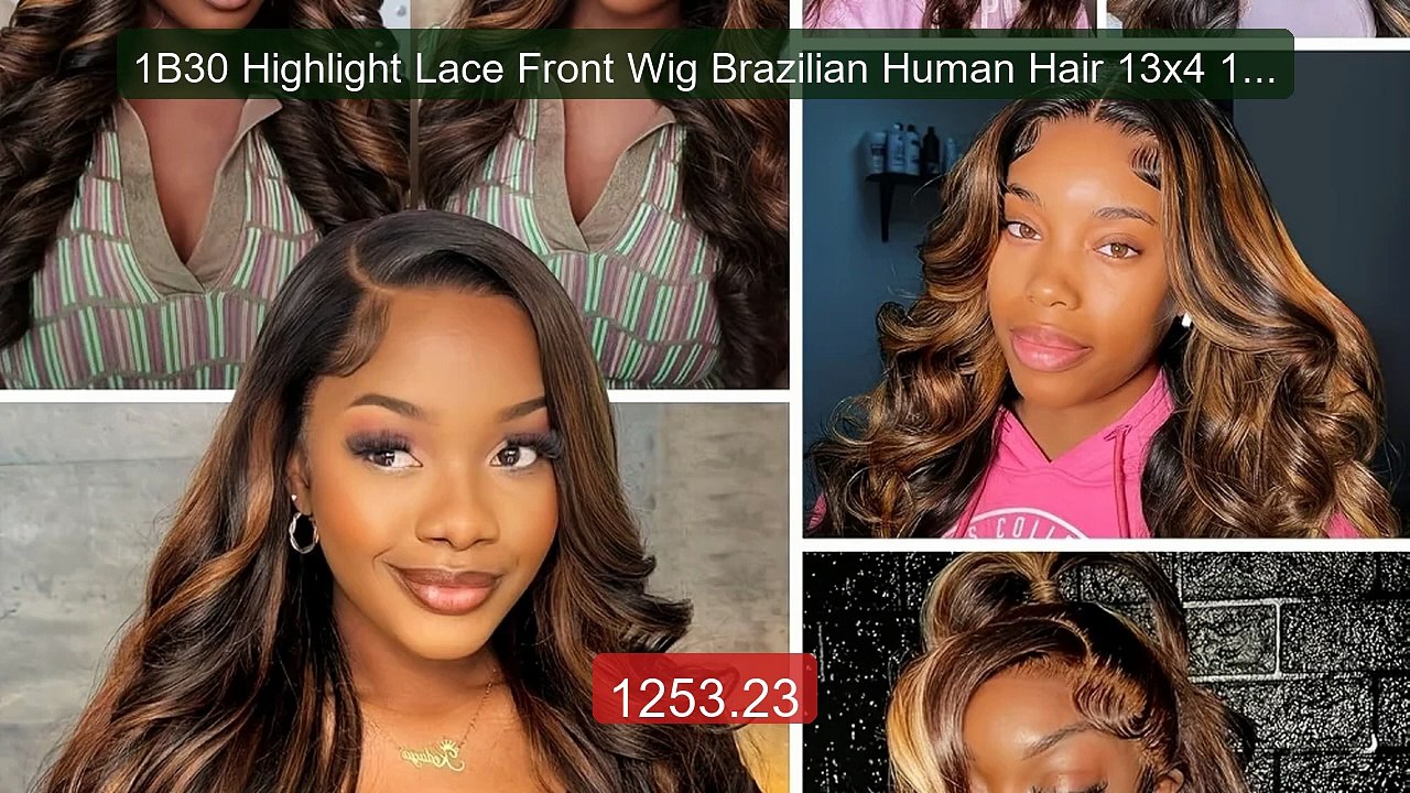 1B30 Highlight Lace Front Wig Brazilian Human Hair 13x4 13x... -- Top Pick 2026 | Unbeatable Price!