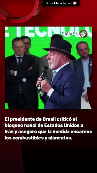 El presidente de Brasil criticó el bloqueo naval de Estados Unidos a Irán y aseguró que la medida encarece los combustibles y alimentos.