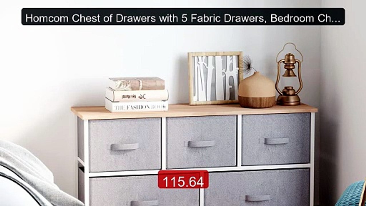 Homcom Chest of Drawers with 5 Fabric Drawers, Bedroom Ches... -- Top Pick 2026 | Unbeatable Price!