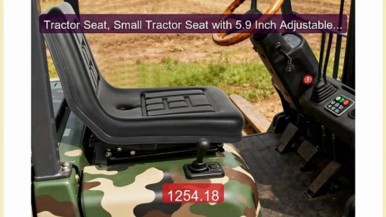 Tractor Seat, Small Tractor Seat with 5.9 Inch Adjustable Slide, 22... -- Top Rated 2026 | Buy Now!